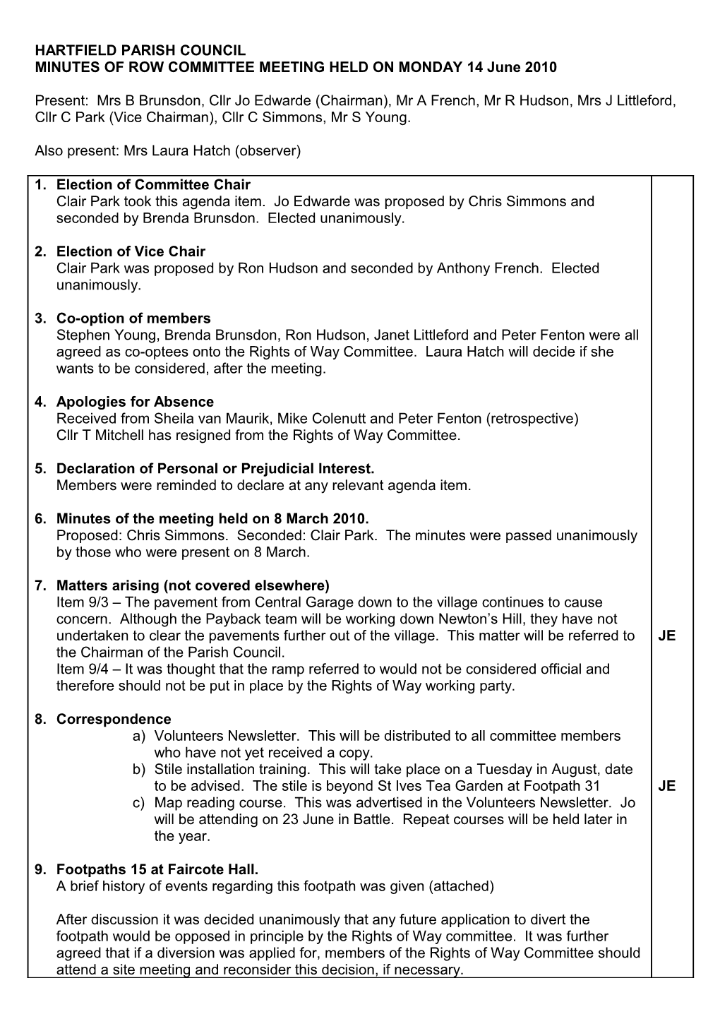 Hartfield Parish Council