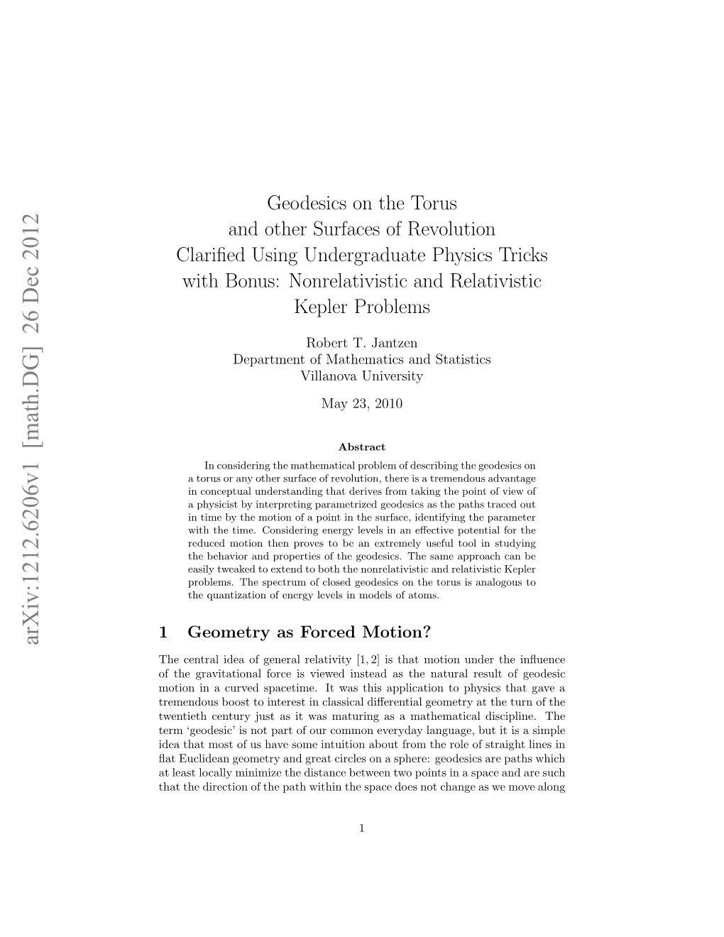 Geodesics on the Torus and Other Surfaces of Revolution Clarified