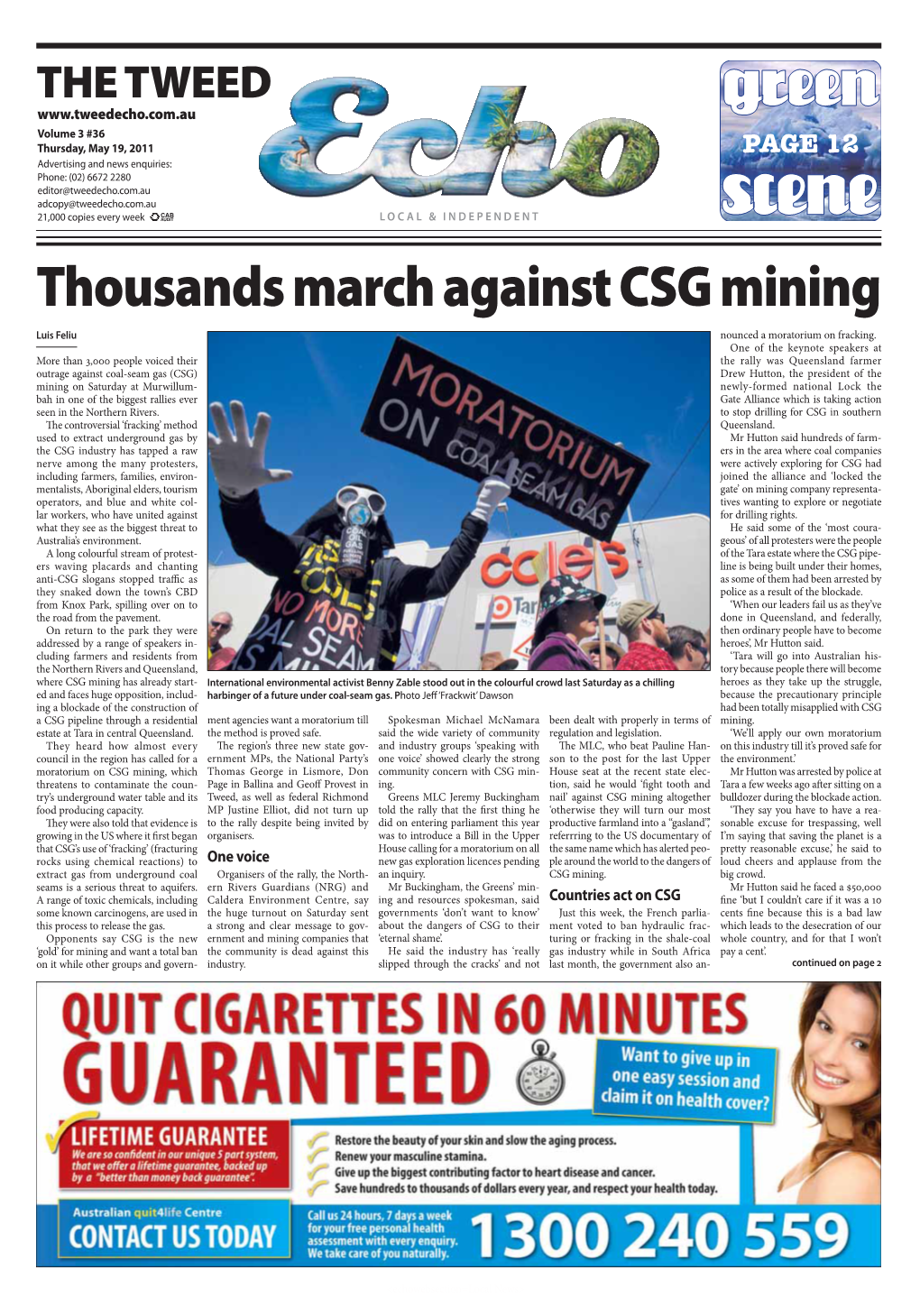Thousands March Against CSG Mining