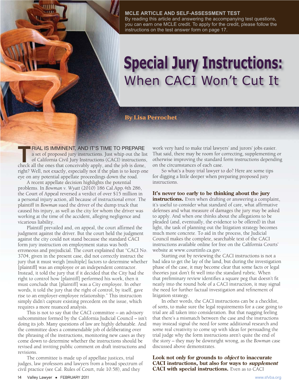 Special Jury Instructions: When CACI Won’T Cut It