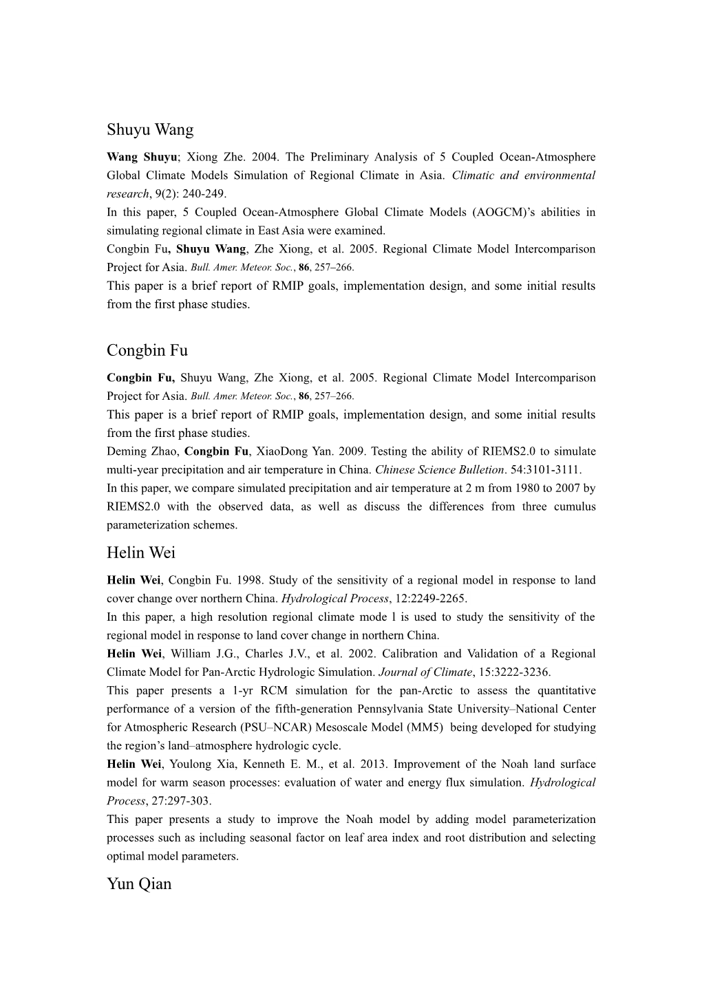 Wang Shuyu; Xiong Zhe. 2004. the Preliminary Analysis of 5 Coupled Ocean-Atmosphere Global