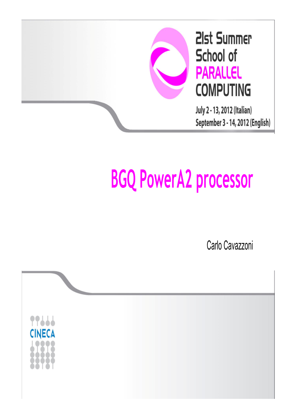 BGQ Powera2 Processor