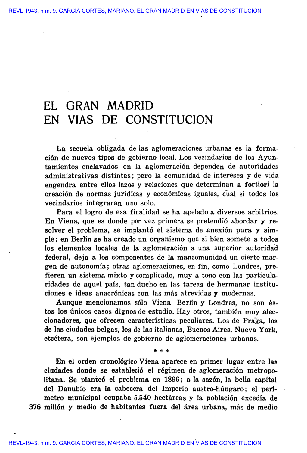 REVL-1943, Núm. 9. GARCIA CORTES, MARIANO. EL GRAN