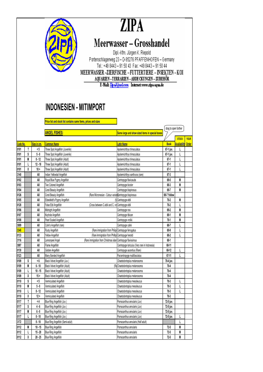 Indonesien - Mitimport