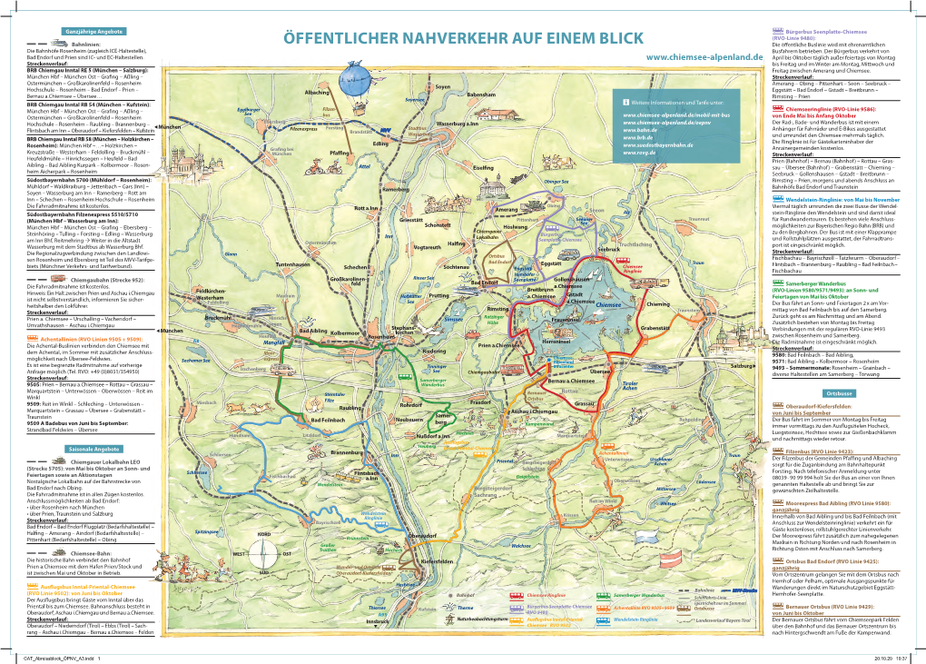 ÖFFENTLICHER NAHVERKEHR AUF EINEM BLICK Die Öffentliche Buslinie Wird Mit Ehrenamtlichen Die Bahnhöfe Rosenheim (Zugleich ICE-Haltestelle), Busfahrern Betrieben