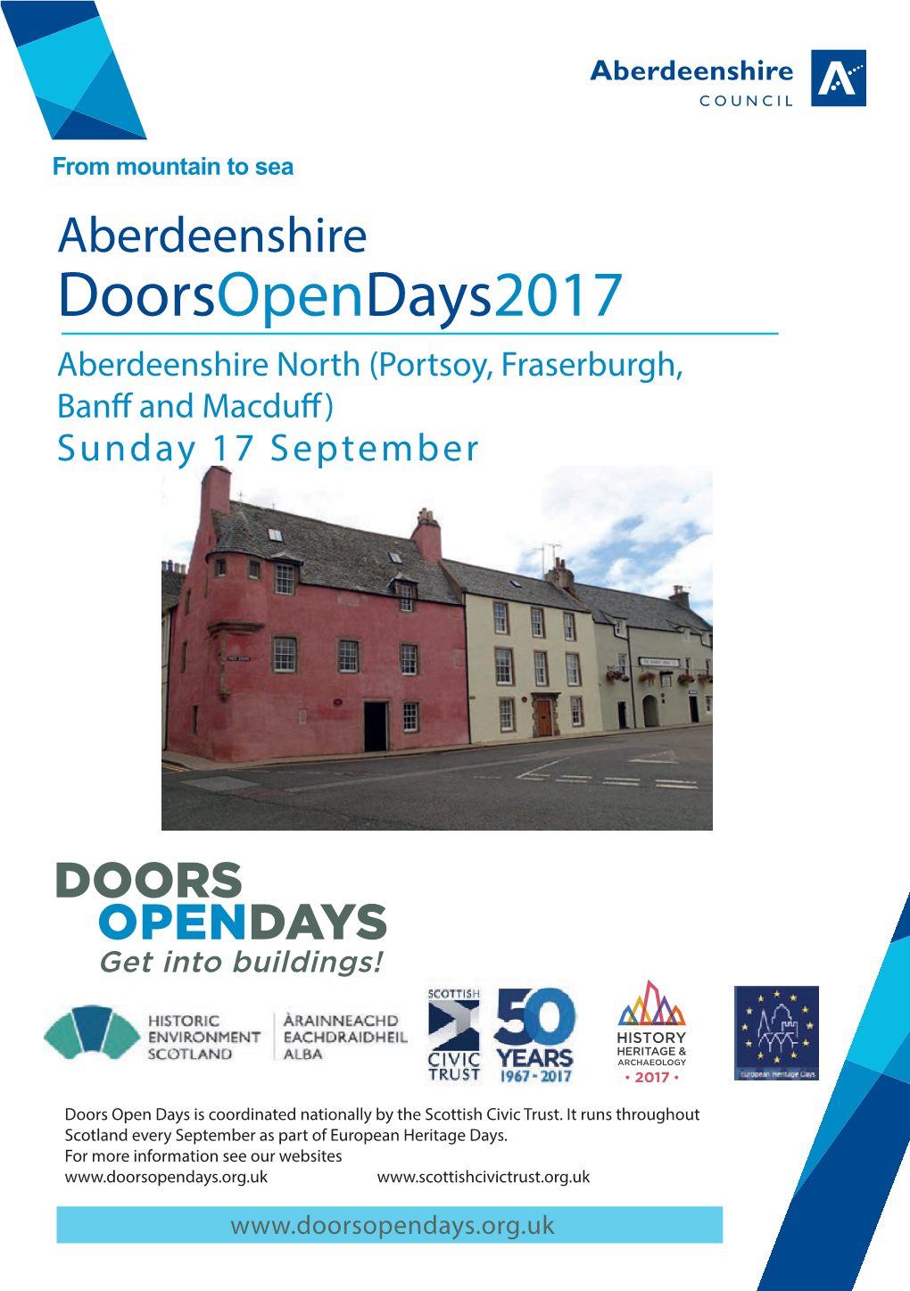 Aberdeenshire Doorsopendays2017 Aberdeenshire North (Portsoy, Fraserburgh, Banff and Macduff) Sunday 17 September