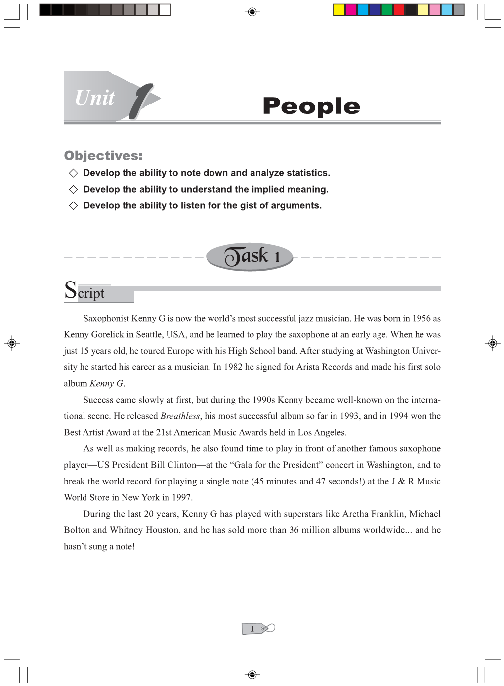 Unit People Task 1