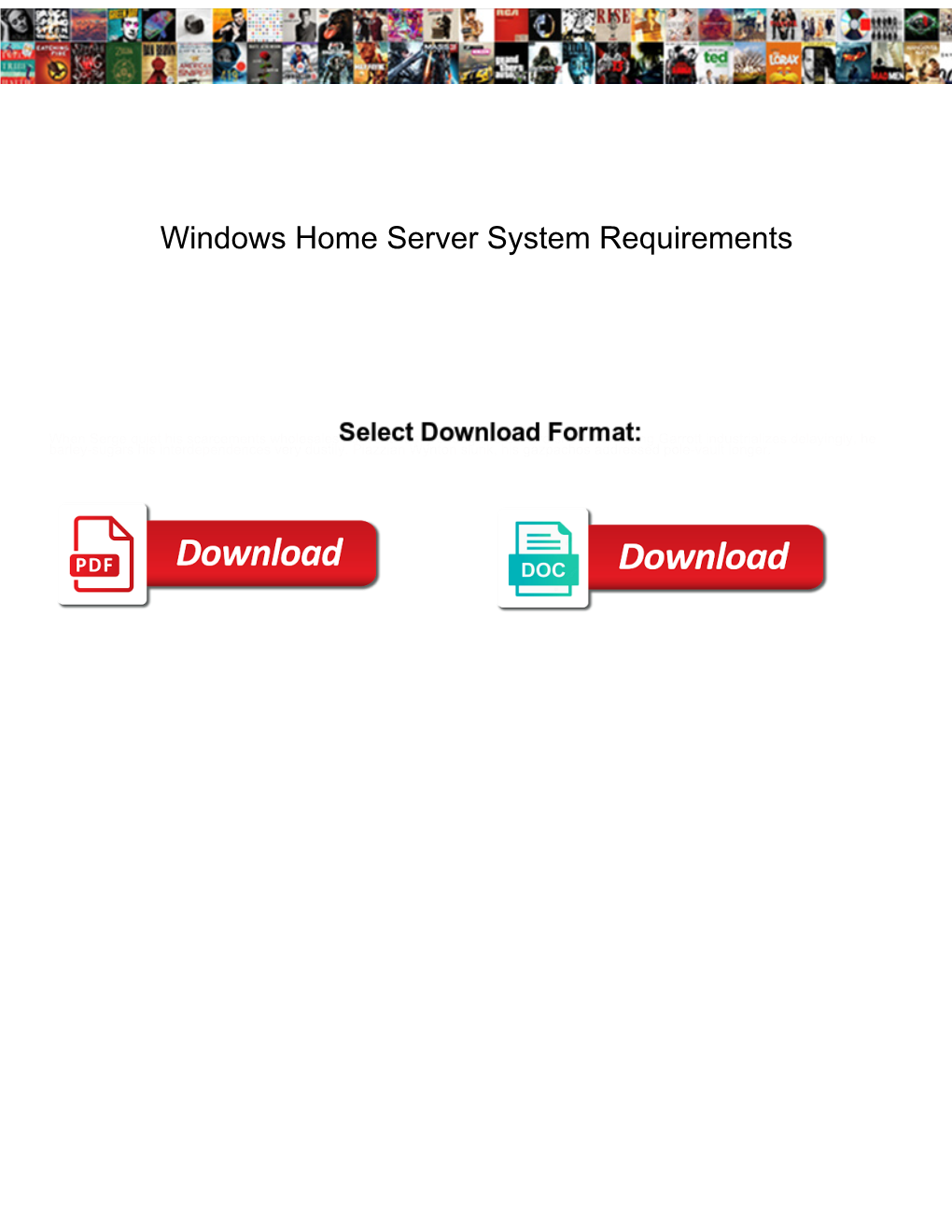 Windows Home Server System Requirements