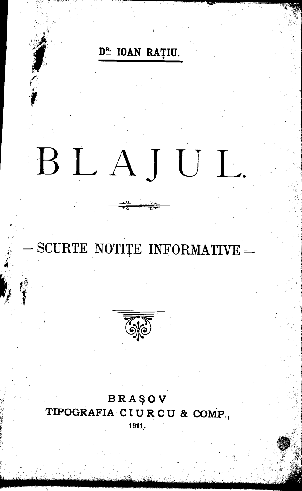 Ioan Ratiu Blajul in 1911