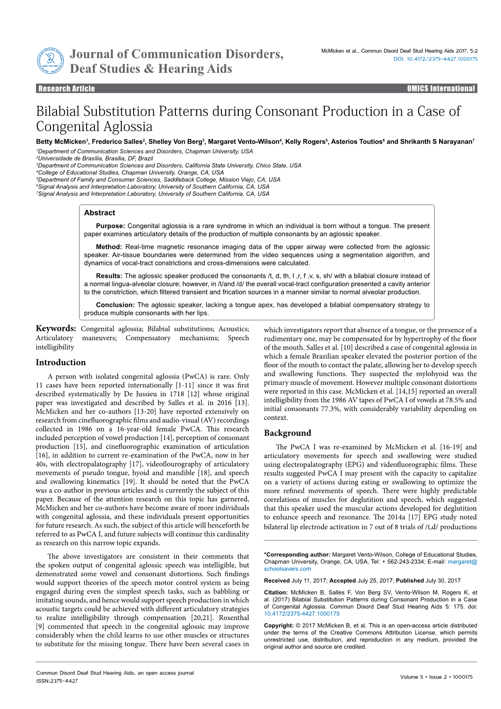 Bilabial Substitution Patterns During Consonant Production in a Case Of