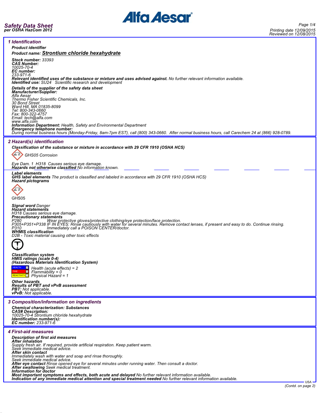 Safety Data Sheet