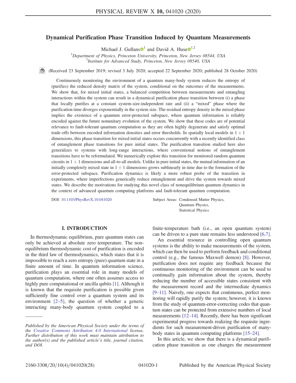 Dynamical Purification Phase Transition Induced by Quantum Measurements