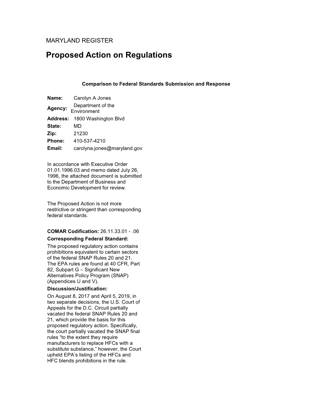 Proposed Regulations Establish Prohibition Dates for Substances in Certain End-Uses Based on EPA’S SNAP Rules 20 and 21 and Consultation with Other USCA States