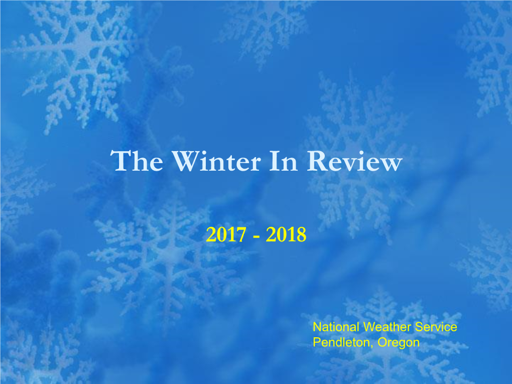 The Winter in Review