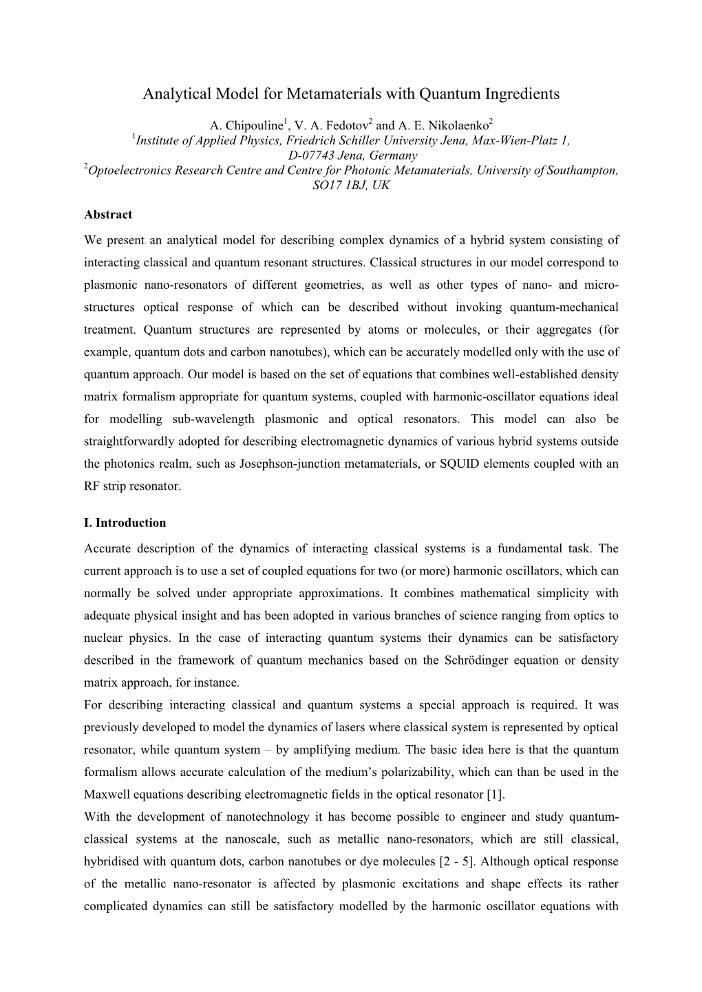 The Dispersion Relation for Metamaterials