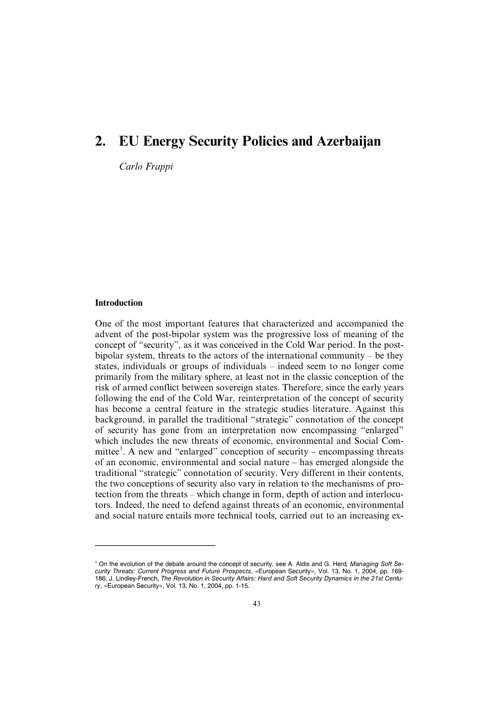 2. EU Energy Security Policies and Azerbaijan