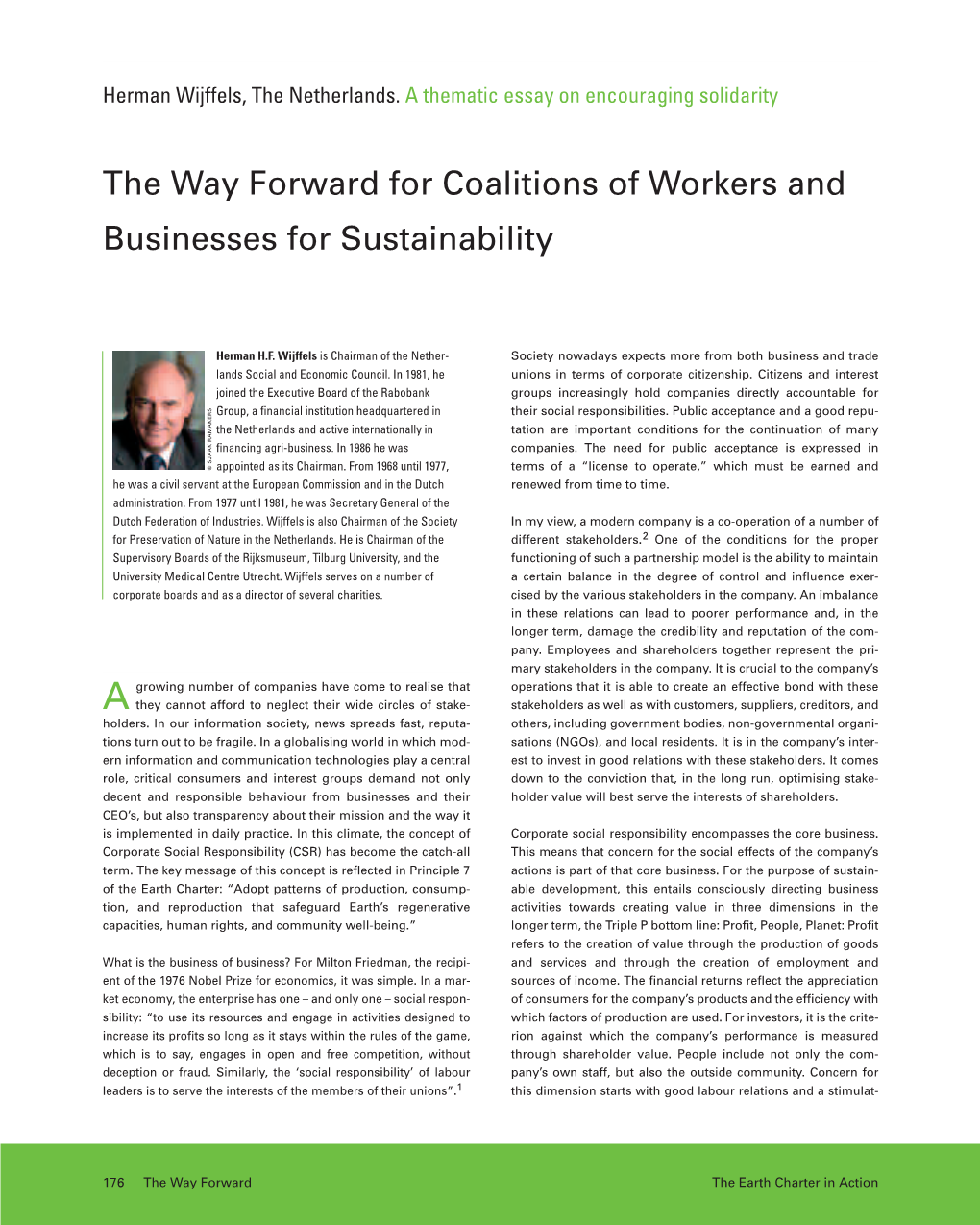 The Way Forward for Coalitions of Workers and Businesses for Sustainability