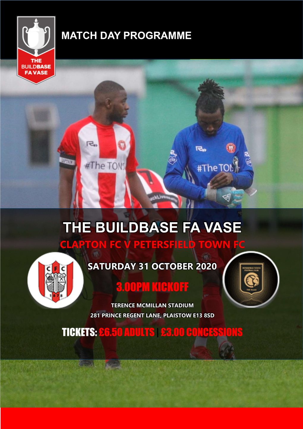 The Buildbase Fa Vase Clapton Fc V Petersfield Town Fc