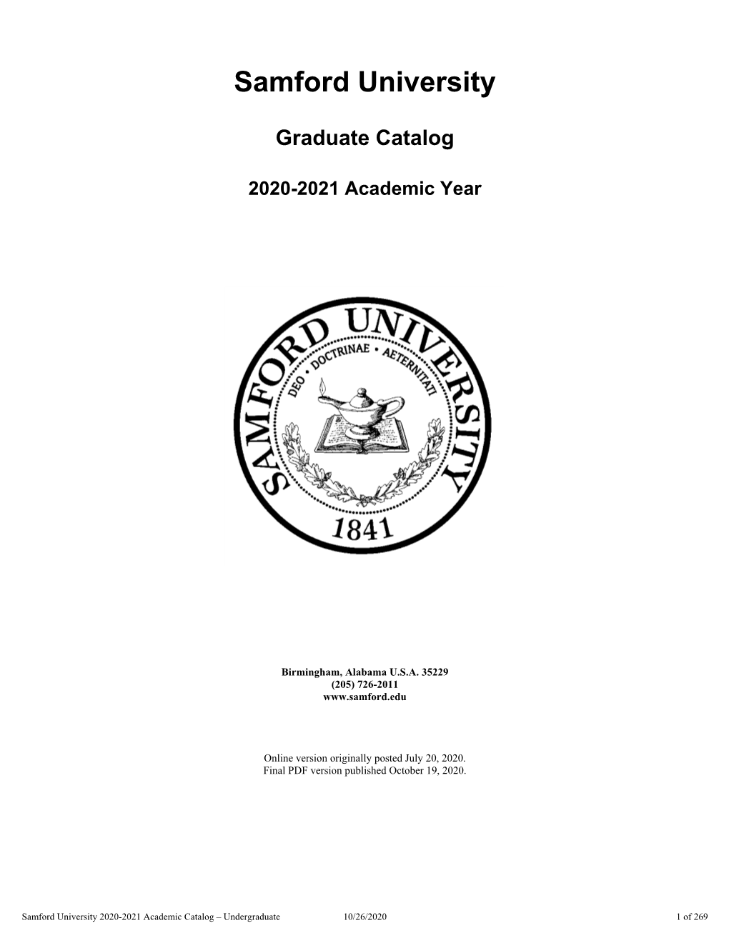 Graduate Catalog