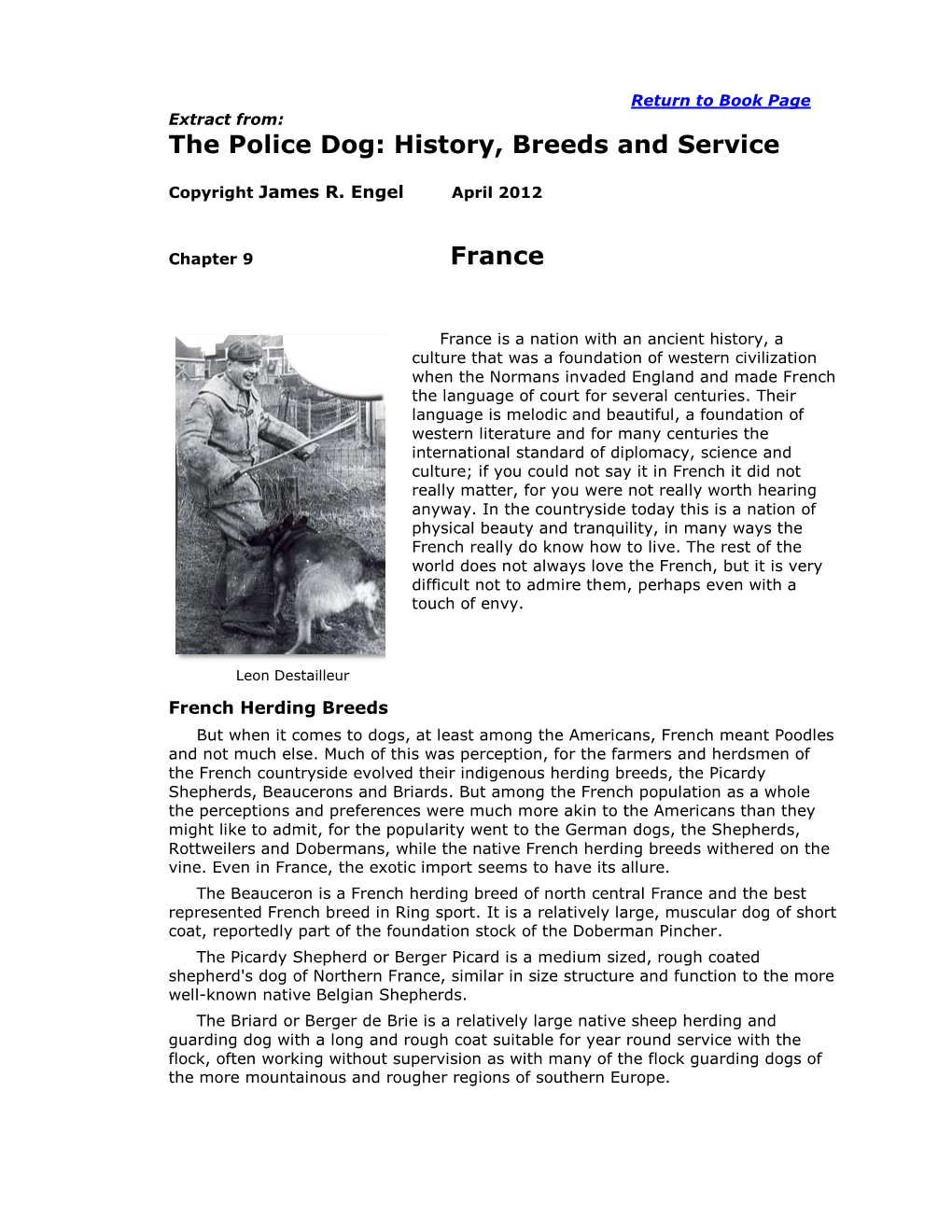 The Police Dog: History, Breeds and Service