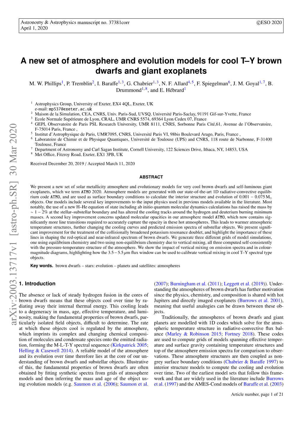 Arxiv:2003.13717V1 [Astro-Ph.SR] 30 Mar 2020