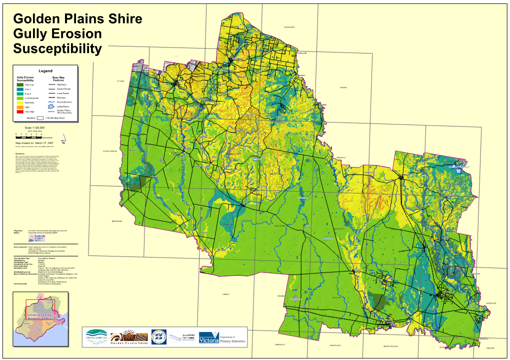 Golden Plains Shire Gully Erosion Susceptibility