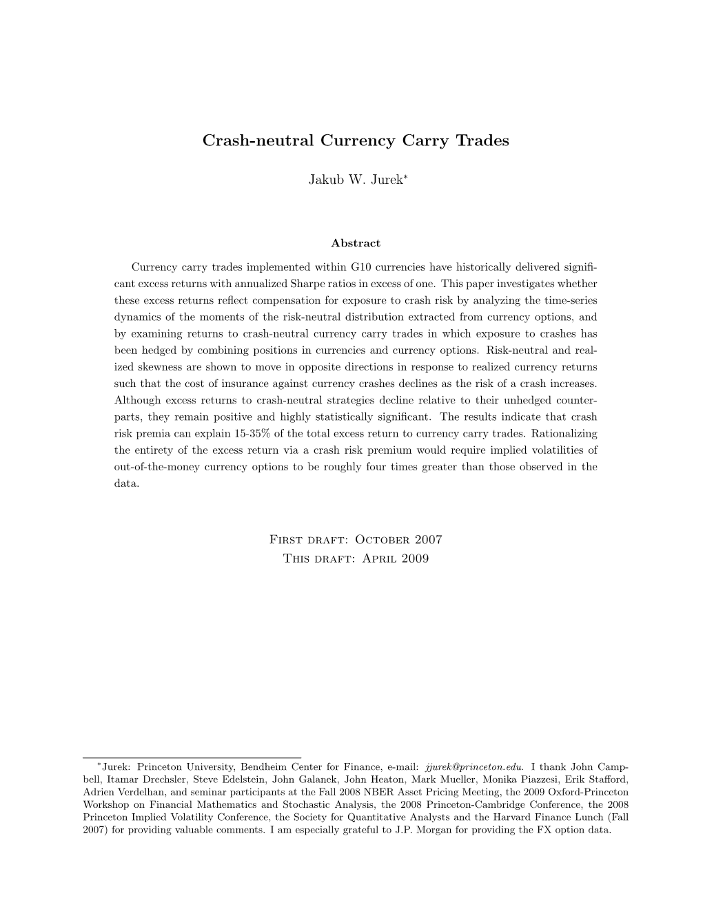 Crash-Neutral Currency Carry Trades