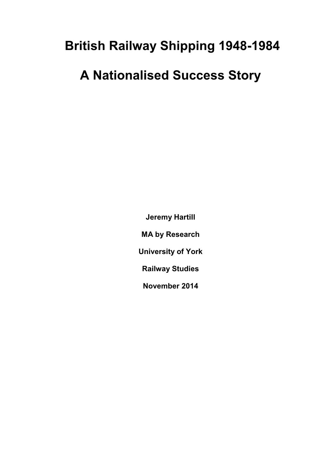 This Essay Will Look at the Midland Railways Services to from Heysham