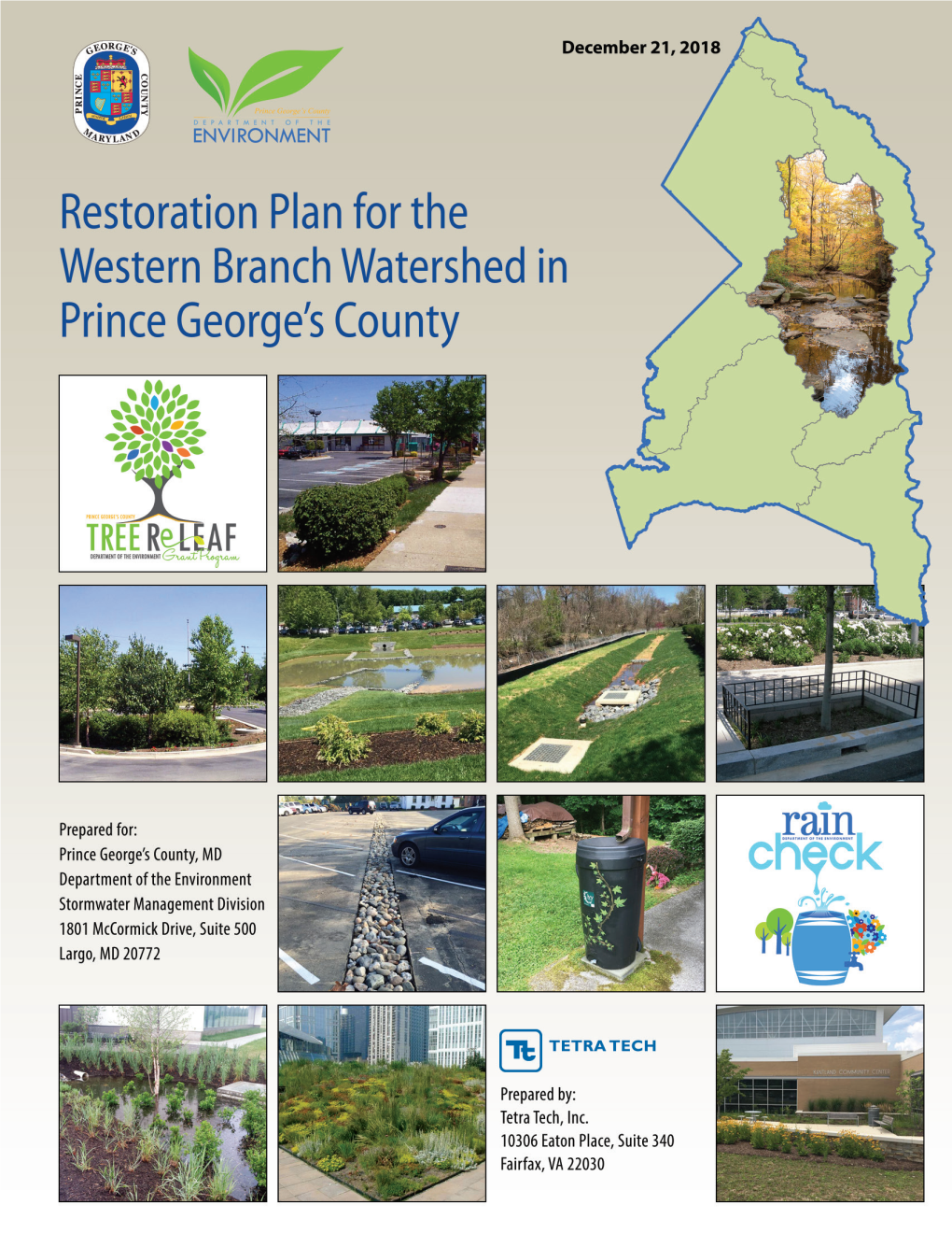 Restoration Plan for the Western Branch Watershed in Prince George’S County December 21, 2018