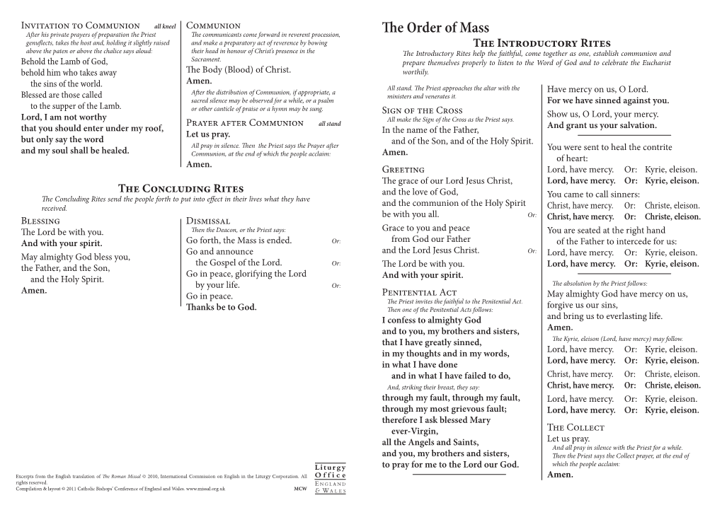 The Order of Mass