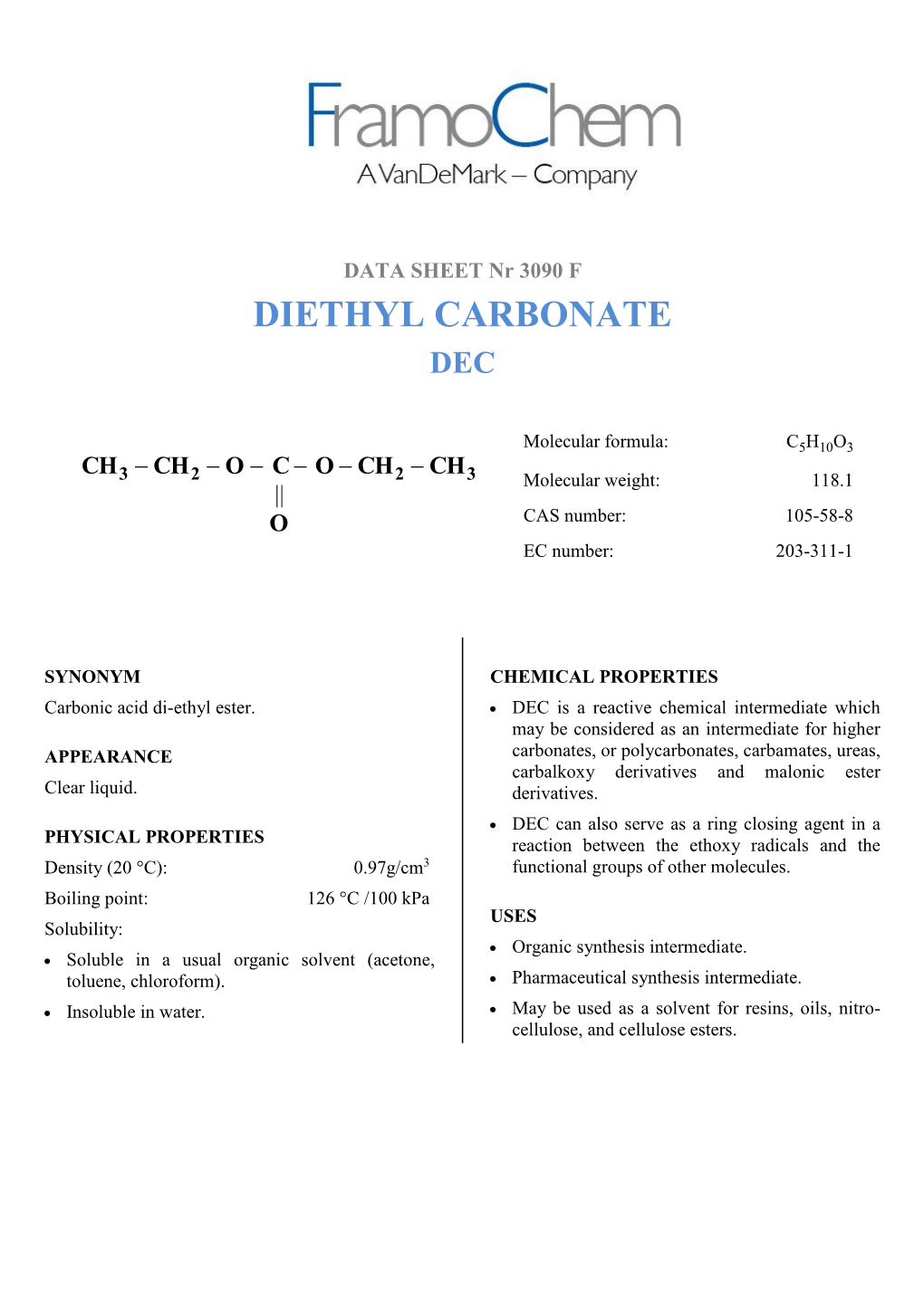 Diethyl Carbonate Dec