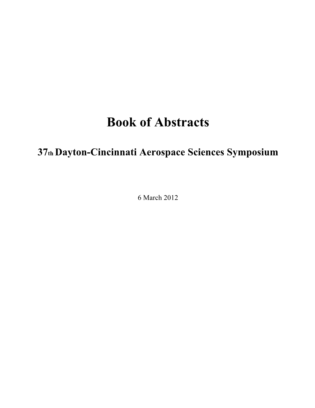 Book of Abstracts