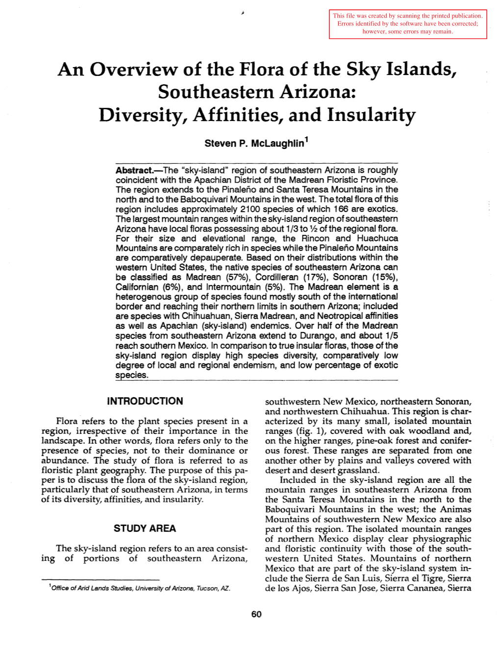 Biodiversity and Management of the Madrean