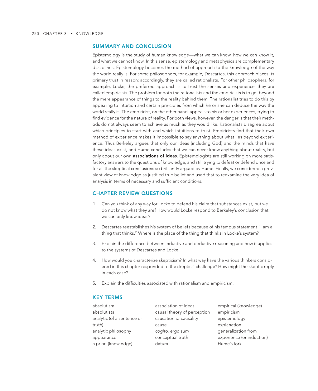 Summary and Conclusion Chapter Review Questions Key Terms