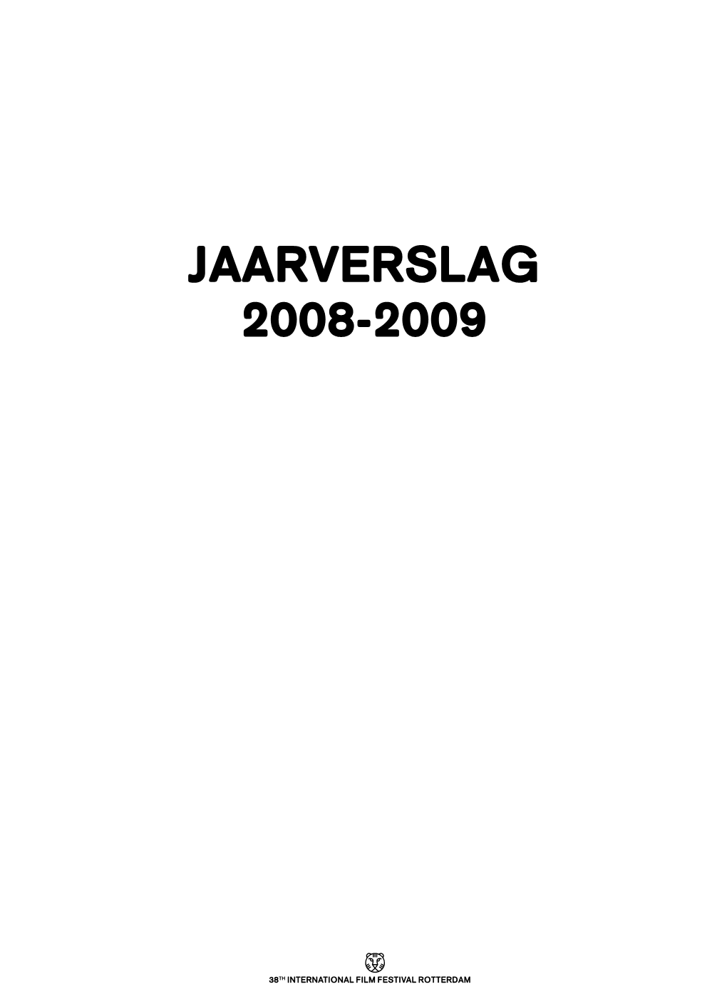 Jaarverslag 2008-2009