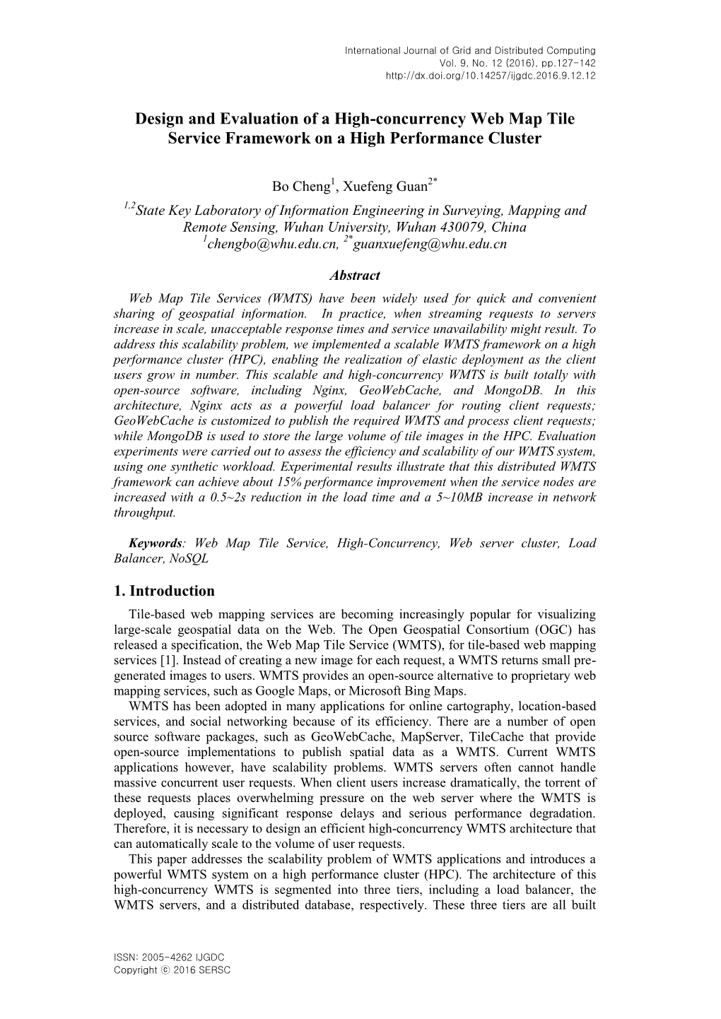 Design and Evaluation of a High-Concurrency Web Map Tile Service Framework on a High Performance Cluster