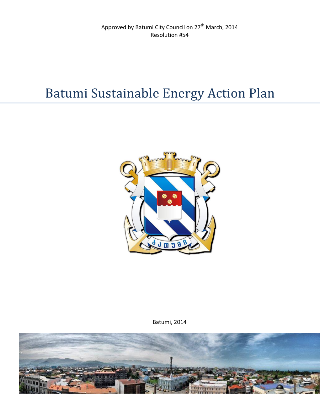 Batumi Sustainable Energy Action Plan