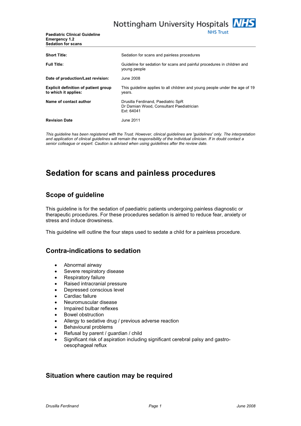 Sedation for Scans and Painless Procedures