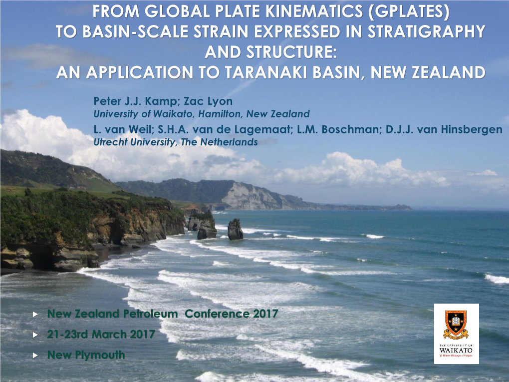 From Global Plate Kinematics (Gplates) to Basin-Scale Strain Expressed in Stratigraphy and Structure: an Application to Taranaki Basin, New Zealand