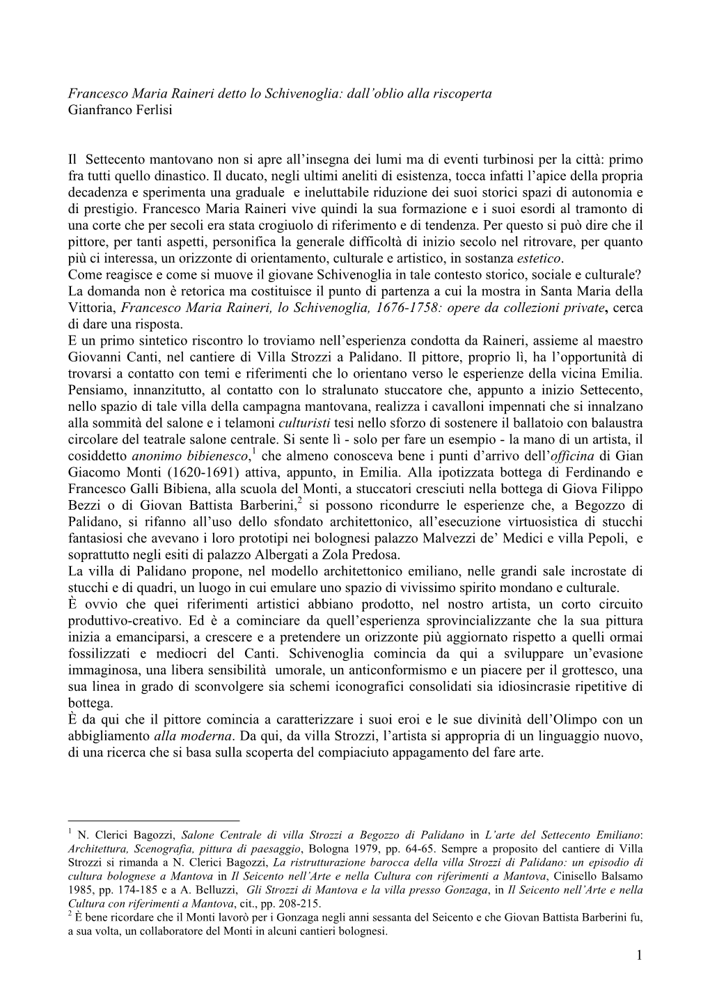 1 Francesco Maria Raineri Detto Lo Schivenoglia