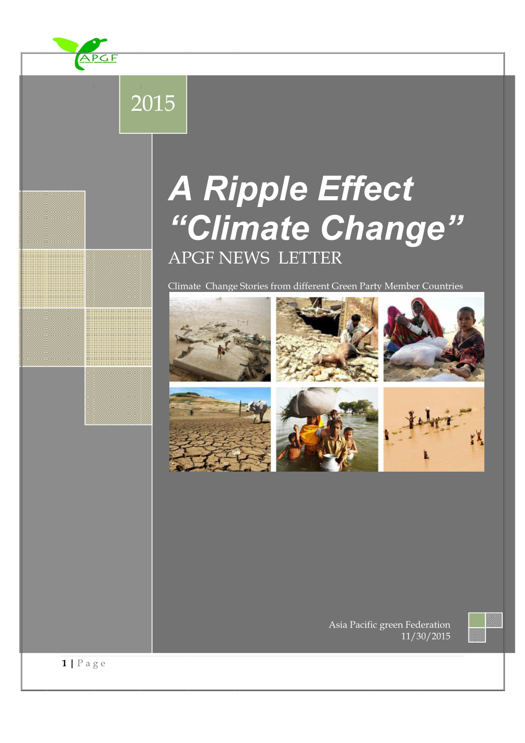 Climate Change” APGF NEWS LETTER