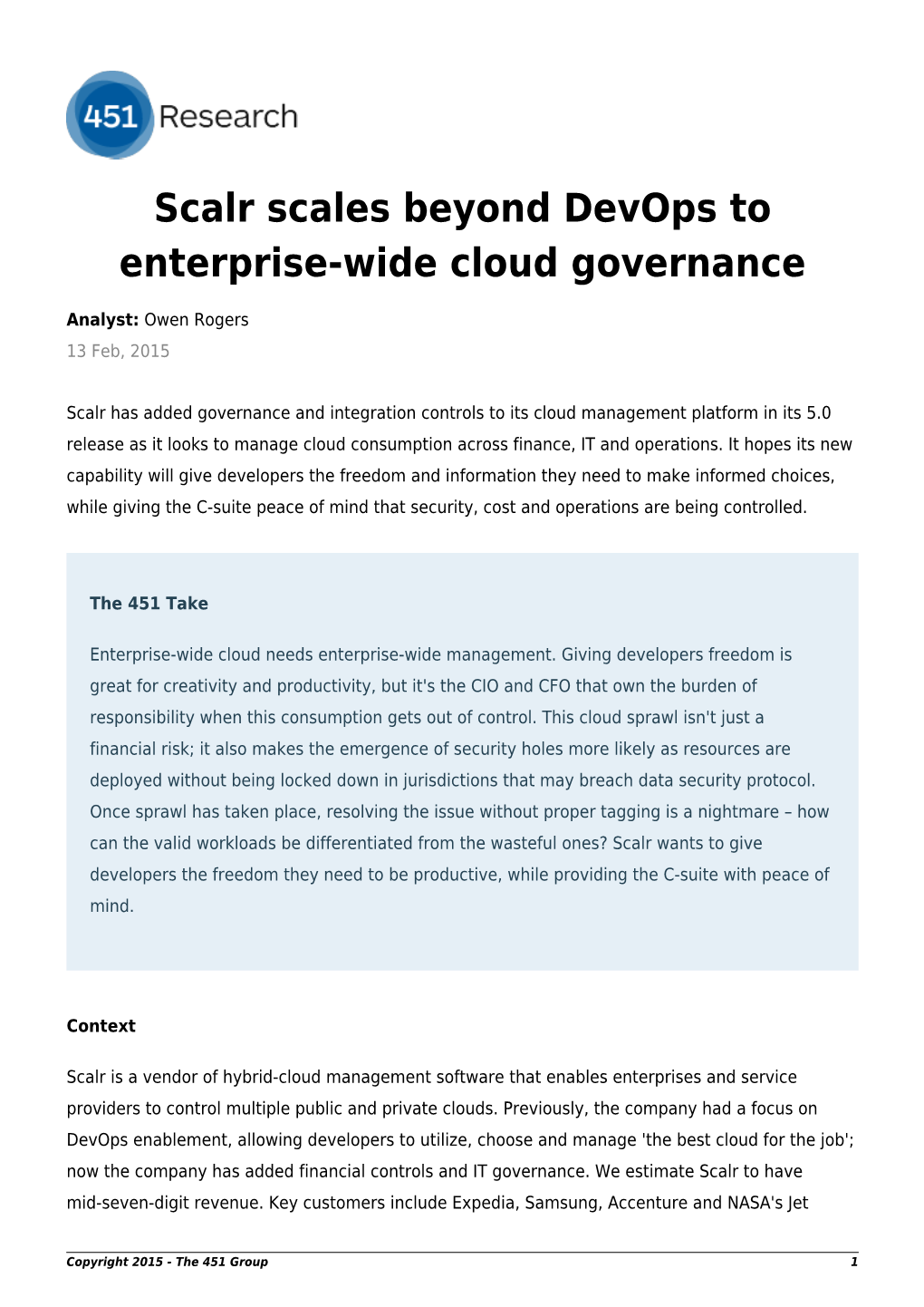 Scalr Scales Beyond Devops to Enterprise-Wide Cloud Governance