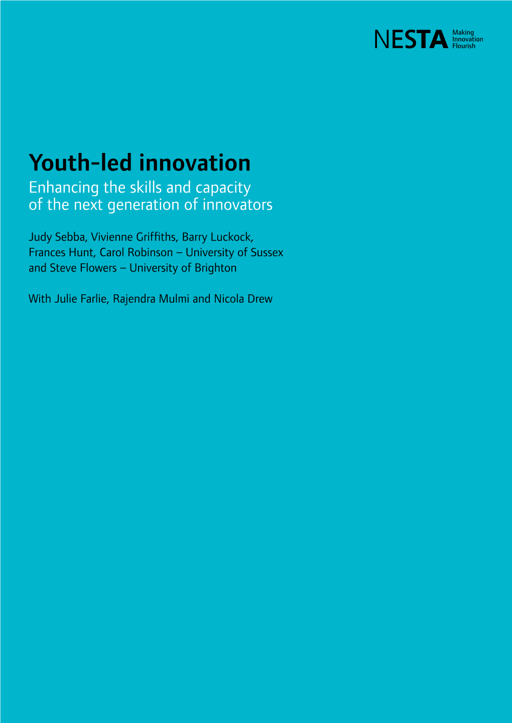 Youth-Led Innovation Enhancing the Skills and Capacity of the Next Generation of Innovators