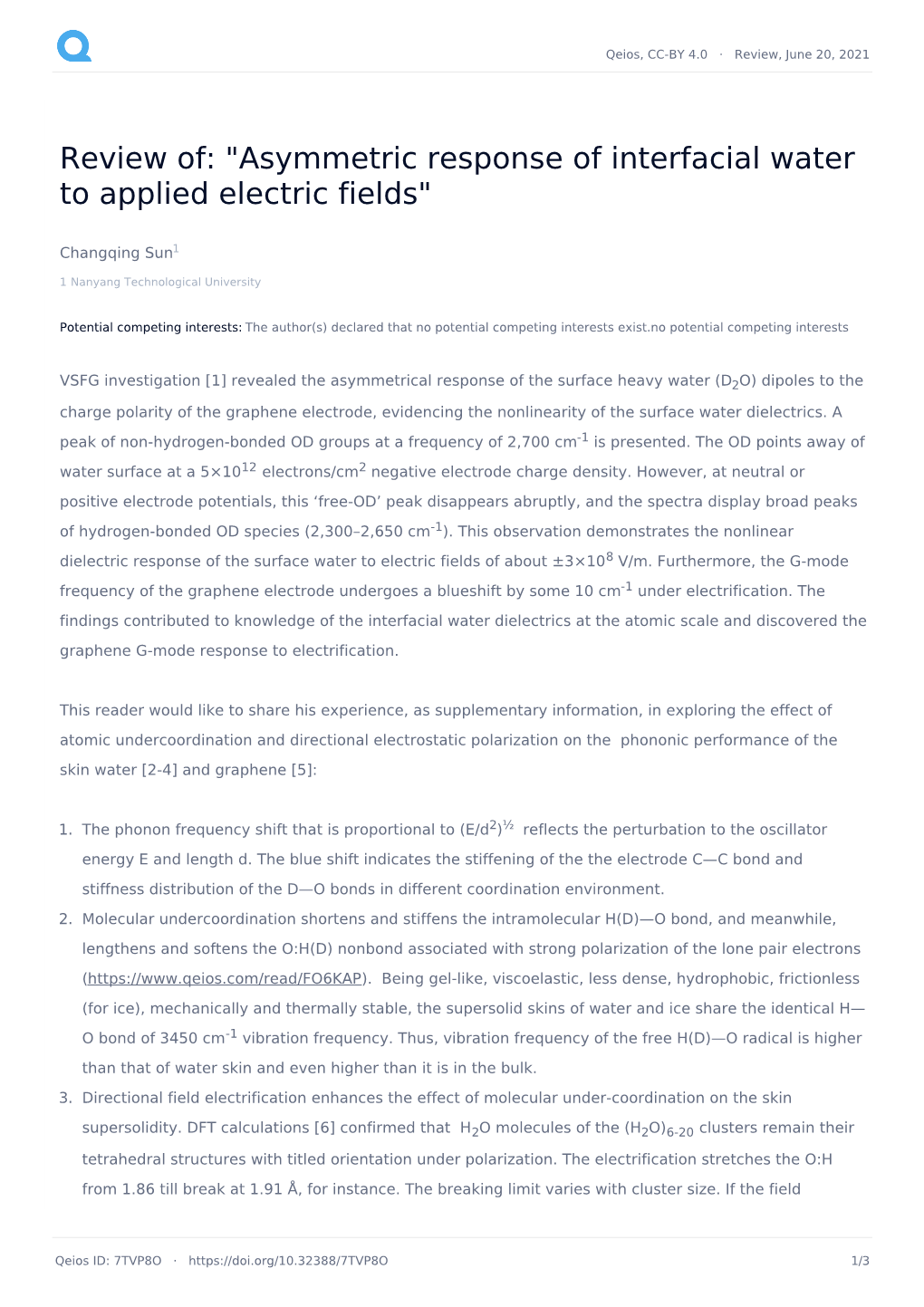 Asymmetric Response of Interfacial Water to Applied Electric Fields