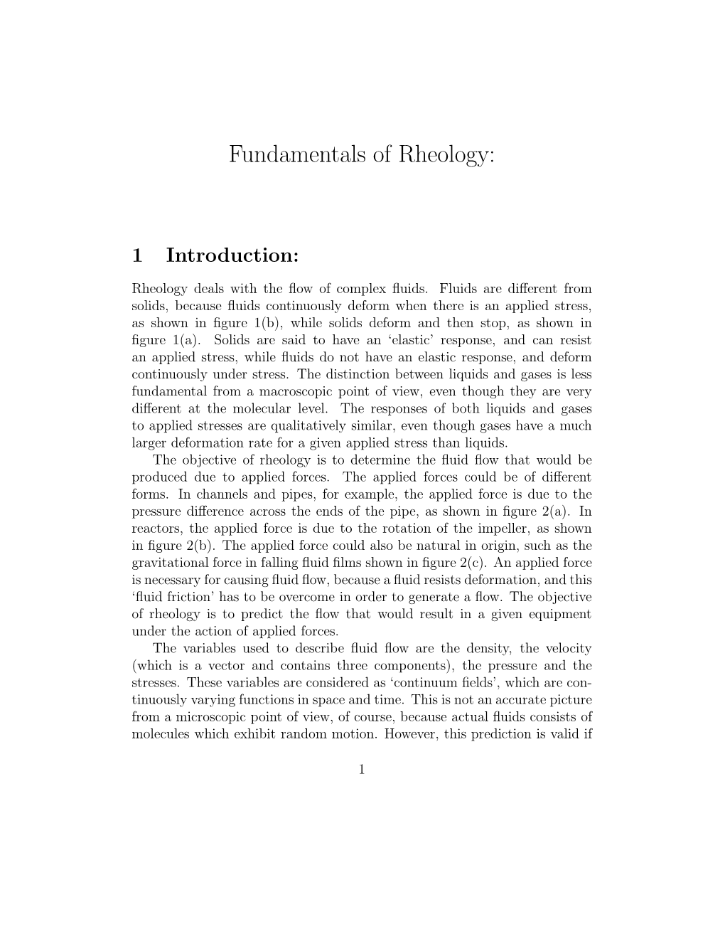 Fundamentals of Rheology