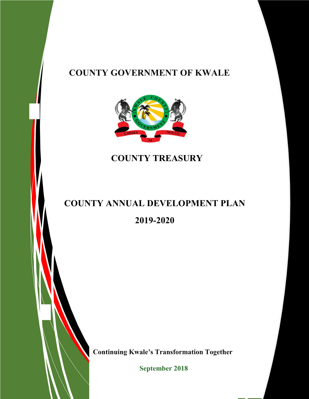 Kwale County Annual Development Plan 2019-2020