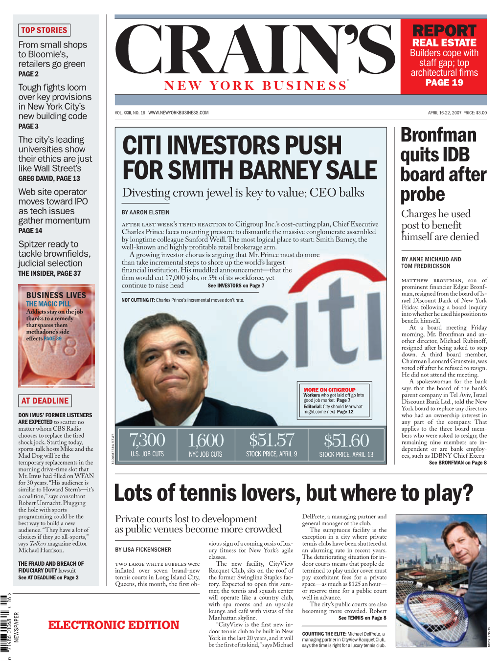 Citi Investors Push for Smith Barney Sale
