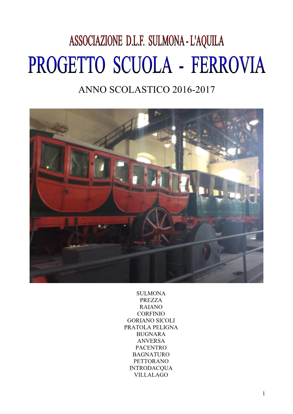 Progetto Scuola Ferrovia)