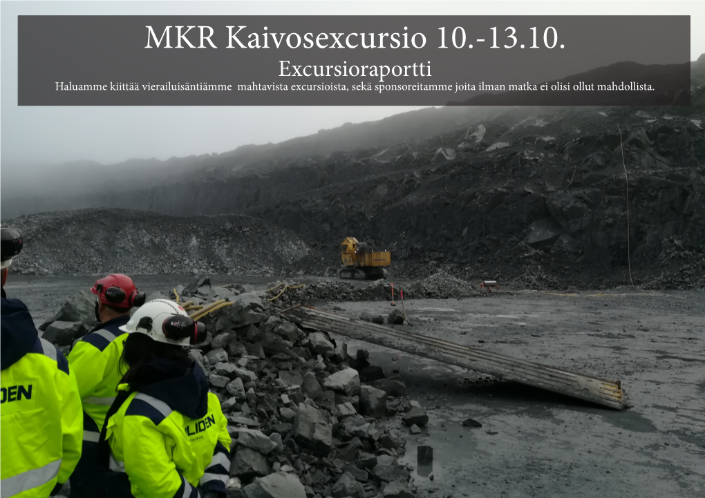 MKR Kaivosexcursio 10.-13.10