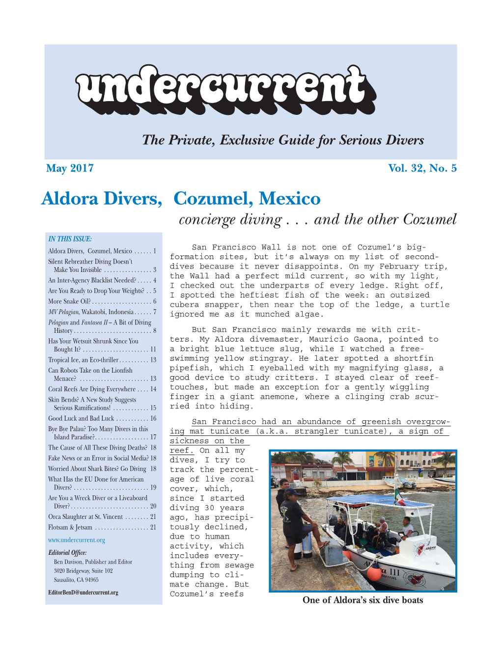 Aldora Divers, Cozumel, Mexico + [Other Articles]